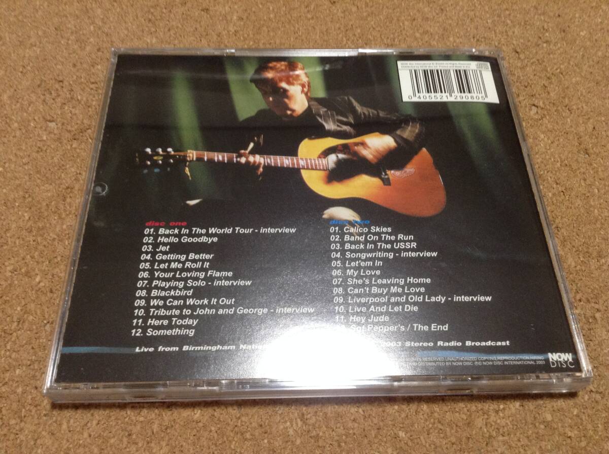 2CD/ ポール・マッカートニー PAUL McCARTNEY「back in the UK birmingham 2003」 _画像2