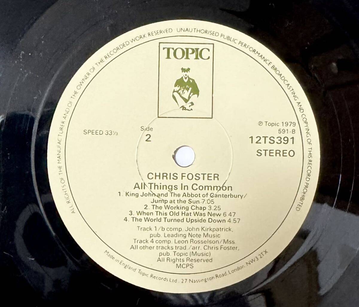 Chris Foster All Things In Common (1979) / UKフォーク / 英国フォーク / トラッド / プログレ/ FOLK / ROCK / UK オリジナル の画像6