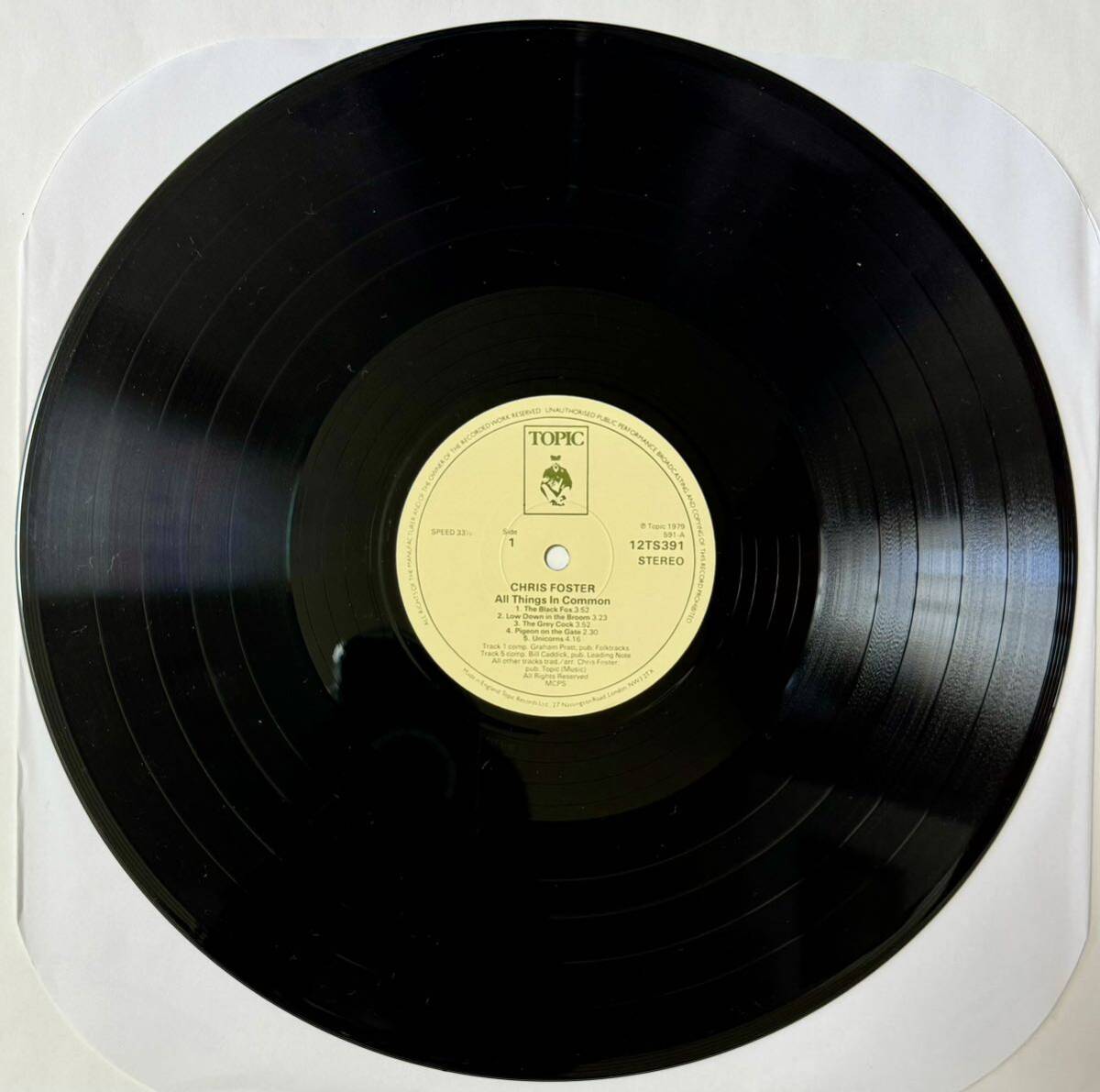 Chris Foster All Things In Common (1979) / UKフォーク / 英国フォーク / トラッド / プログレ/ FOLK / ROCK / UK オリジナル _画像3