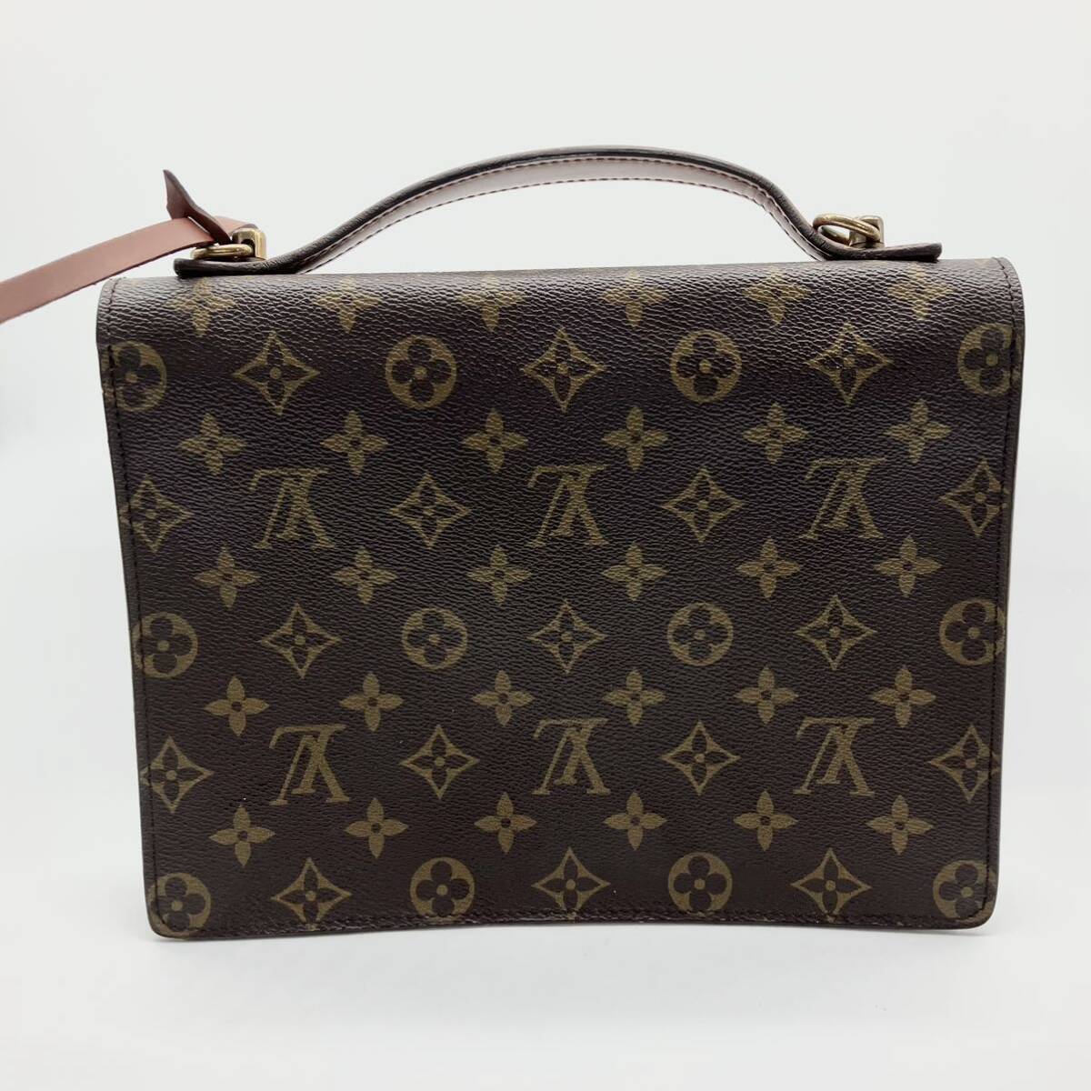 1円〜 LOUIS VUITTON ルイヴィトン モンソー ハンドバッグ モノグラム　_画像2