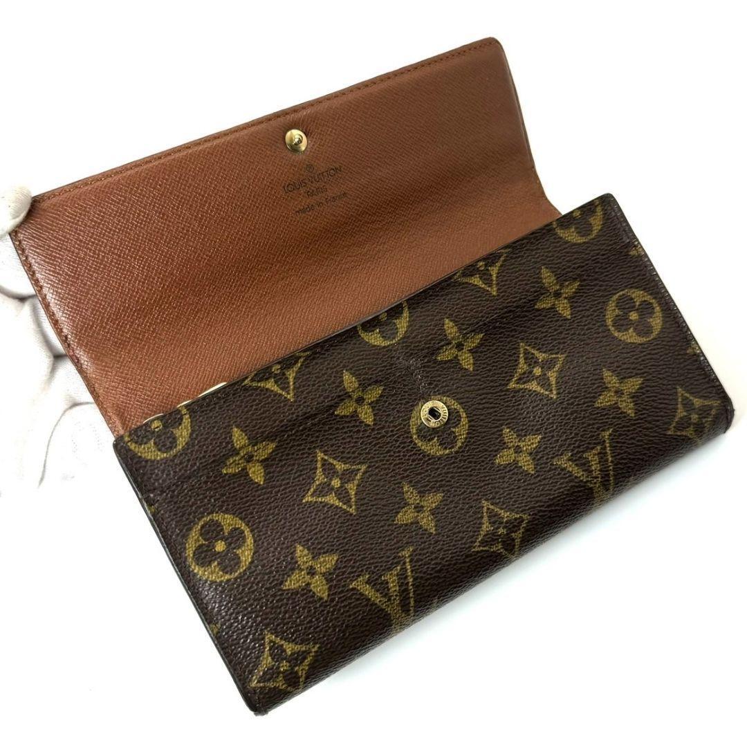 美品 ルイヴィトン モノグラム ポシェット ポルト モネ クレディ 長財布 M61725 ユニセックス LOUIS VUITTON_画像3