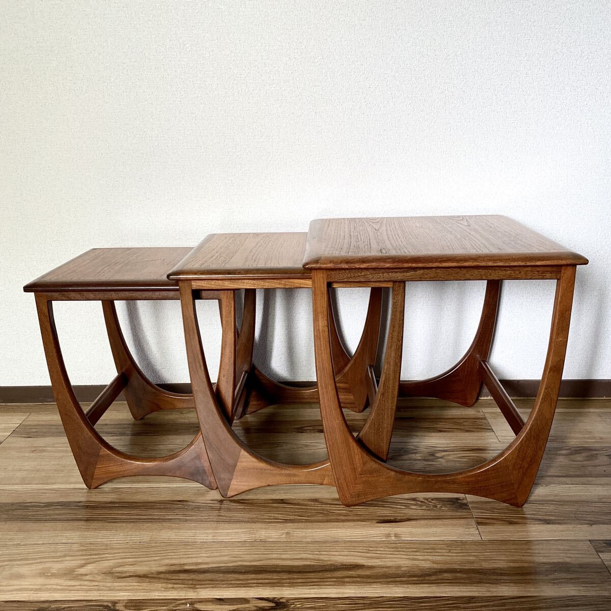 70年代 G-plan nest table ジープラン ヴィンテージ ネストテーブル ナイトテーブル サイドテーブル 英国製 ミッドセンチュリー 北欧家具