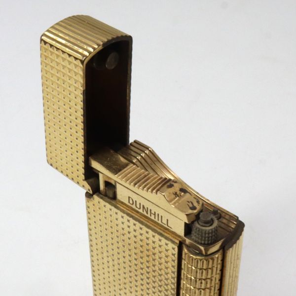 e3902[dunhill LONDON] Dunhill зажигалка газовая зажигалка Wide Low la- тип Gold цвет Британия производства зажигалка 