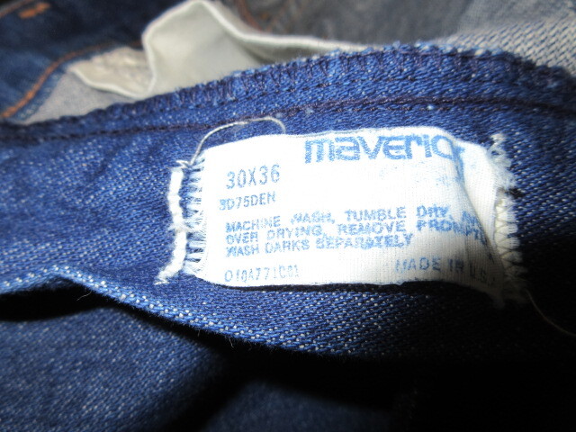 MAVERICK ブーツカットジーンズ　７０’Ｓ　３０ｘ３６サイズ　SCOVILLジップ　裾ダメージあり