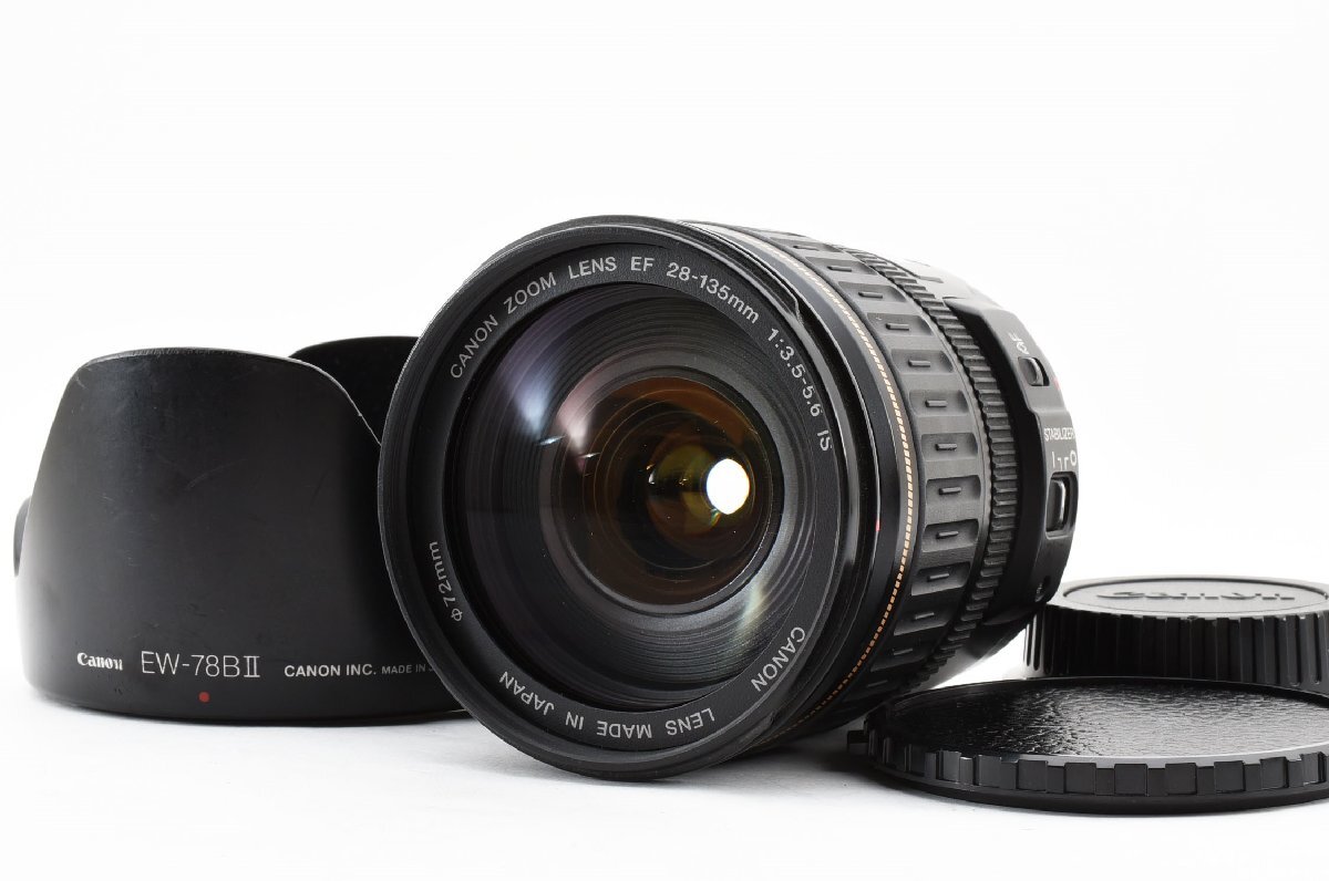 Canon EF 28-135mm f/3.5-5.6 IS USM Zoom [美品] EW-78BII フード付き フルサイズ対応 手ぶれ補正_画像1