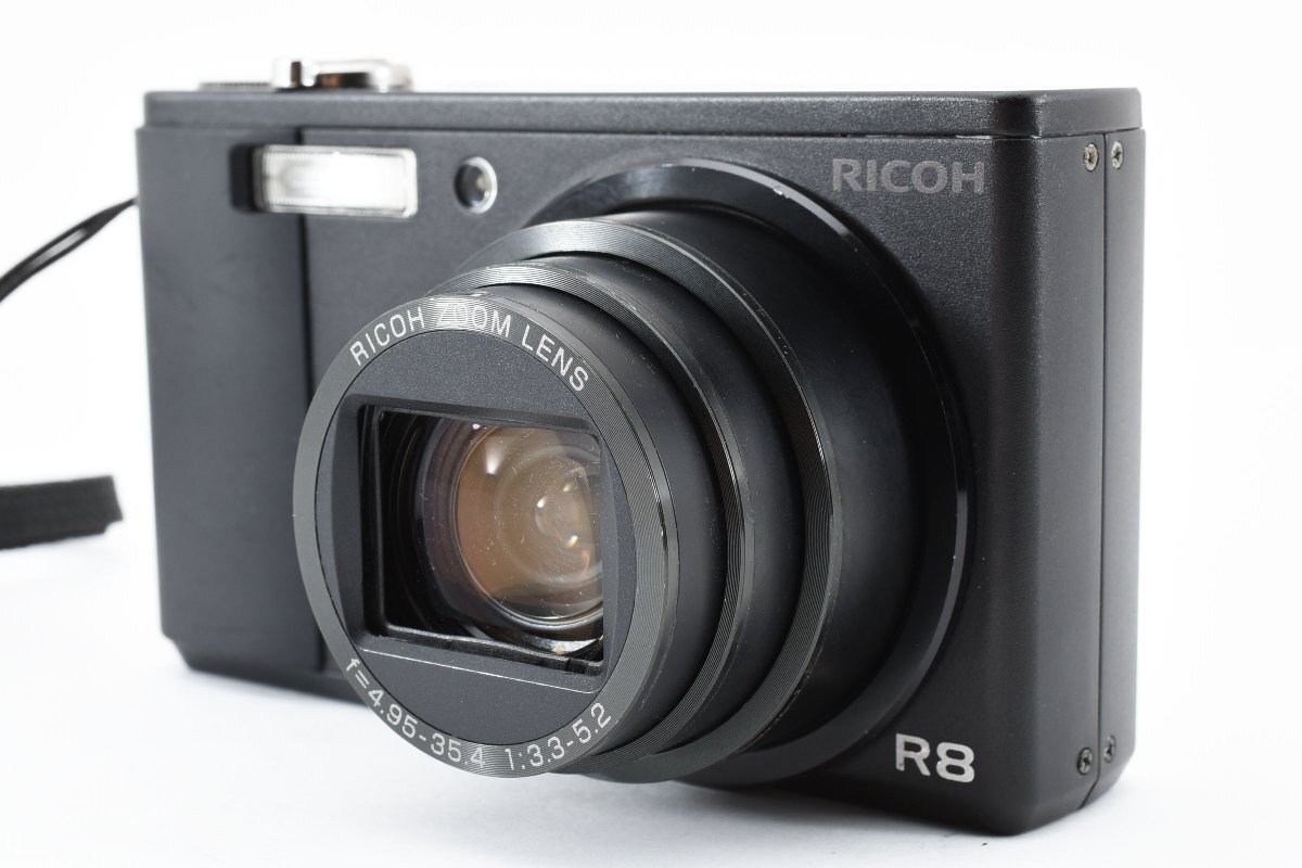 RICOH R8 1000万画素 CCDコンパクトデジタルカメラ ブラック [現状品] ストラップ 充電器 バッテリー付き 光学ズーム7.1倍_画像2