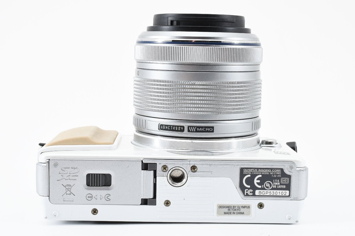 OLYMPUS PEN Mini E-PM2 1605万画素 ホワイト 14-42mm IIR レンズキット [美品] 元箱 ストラップ フラッシュ 充電器 バッテリー 他_画像7