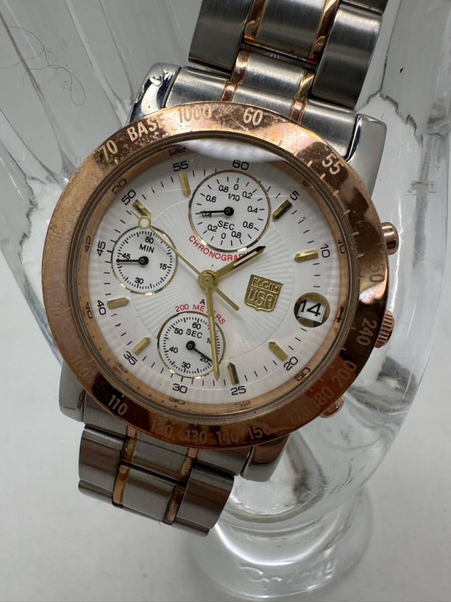 【ELGIN】クォーツ 腕時計 クロノグラフ FK-925- A 中古品　稼動品　97-9_画像1