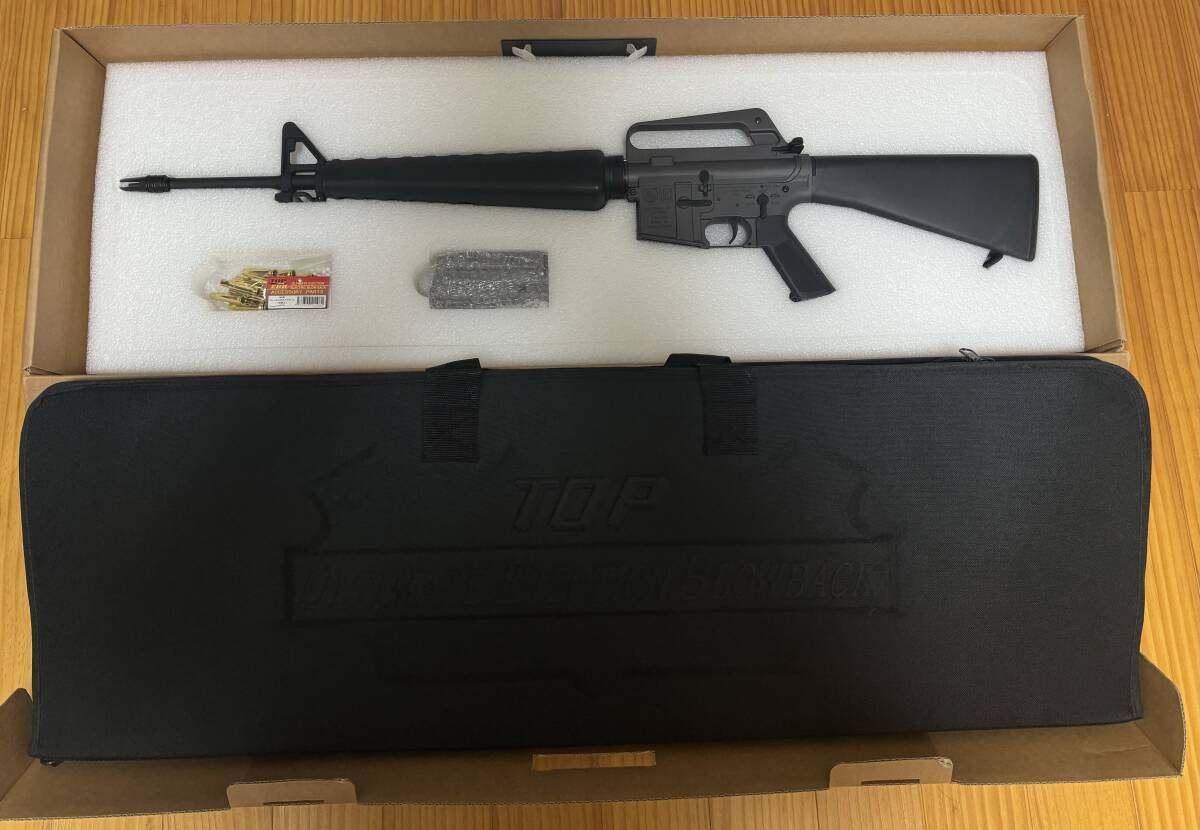 TOP JAPAN ULTIMATE EJECTION ELECTRIC BLOW BACK M16 EBB ベトナム 本体付属品セット_画像2