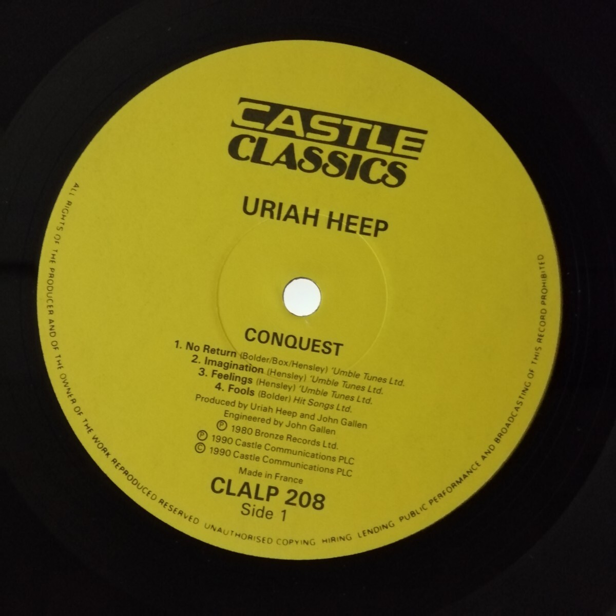 D05 中古LP 中古レコード　URIAH HEEP conquest UK盤　CRALP 208 ユーライアヒープ　征服者_画像4