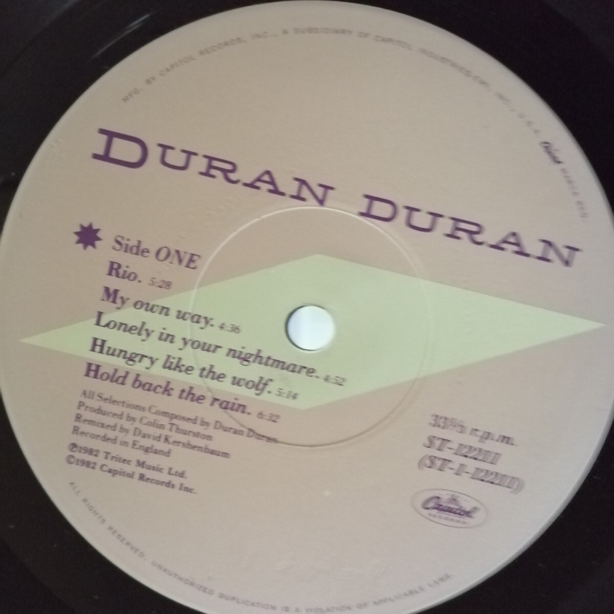 D05 中古LP 中古レコード　DURAN DURAN rio US盤　シュリンク　ハイプシール有り　ST-12211 デュランデュラン　リオ　_画像5