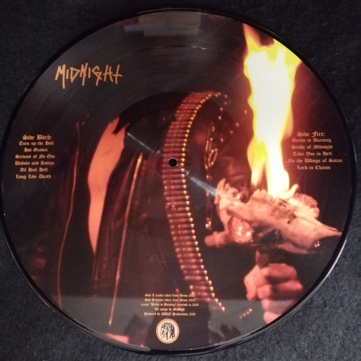D01 中古LP 中古レコード　MIDNIGHT berlin is burning ピクチャーディスク　ANTI-GOTH 138 US盤　スラッシュ　ブラックメタル_画像3
