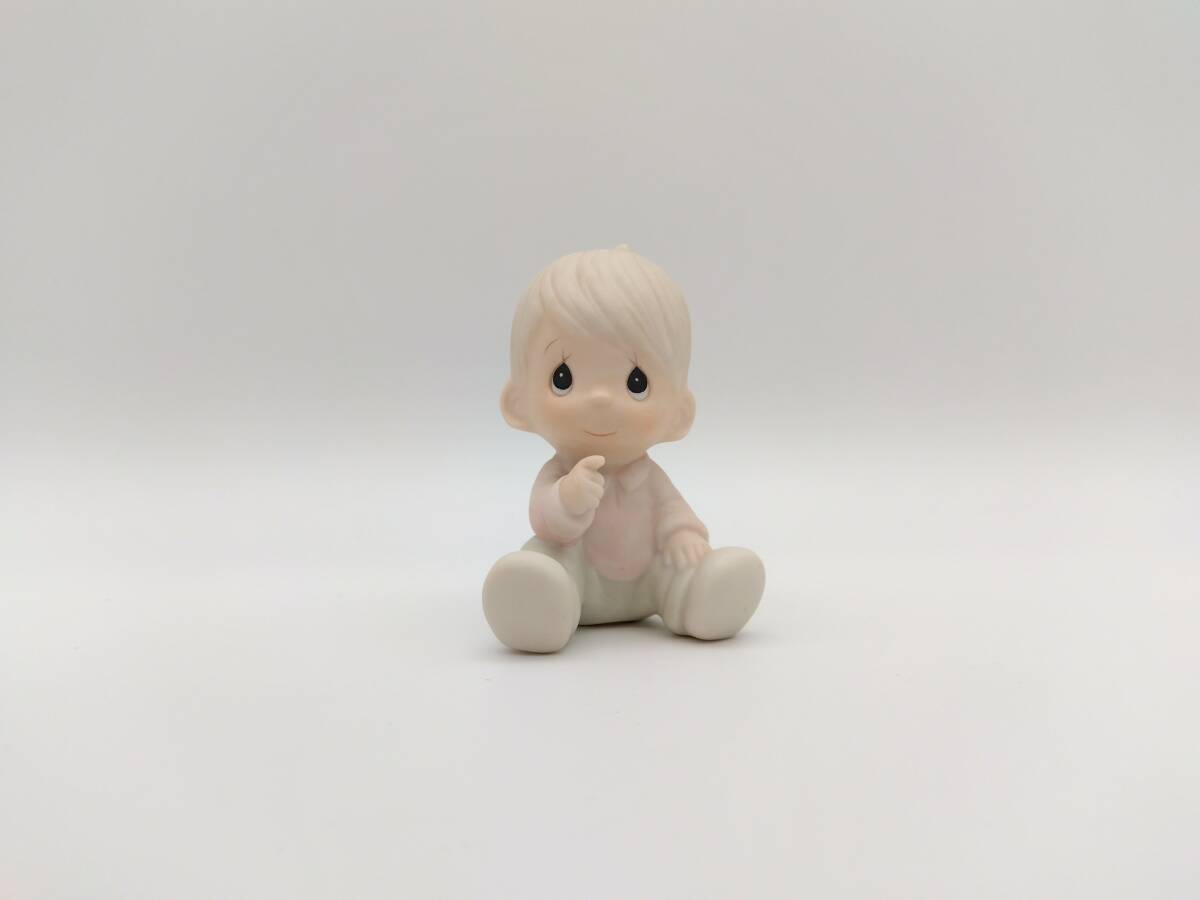 希少 プレシャスモーメンツ エネスコ 陶器 置物 昭和 レトロ ポップ 1985 当時物 レア アメリカ USA Precious Moments ENESCO_画像1