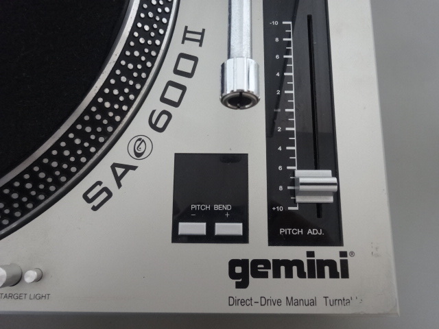 8746★ gemini ターンテーブル SA600Ⅱ レコードプレイヤー オーディオ機器 通電確認のみ ジャンク品_画像10