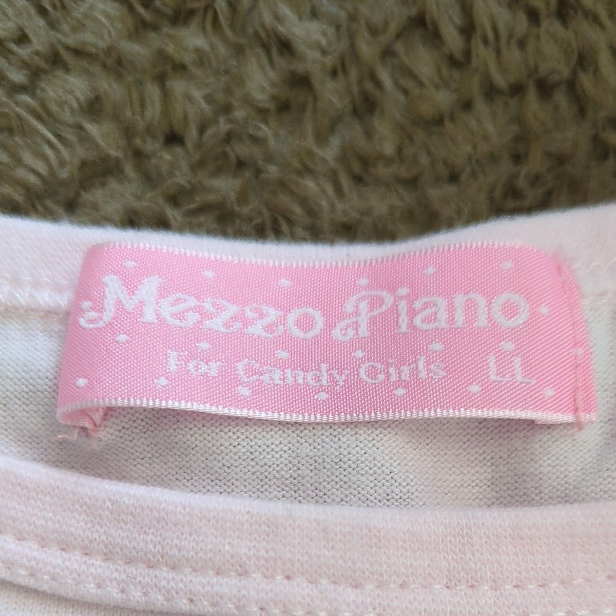 ☆メゾピアノ ロゴ入り 半袖 Tシャツ LL 165 ピンク　mezzo piano