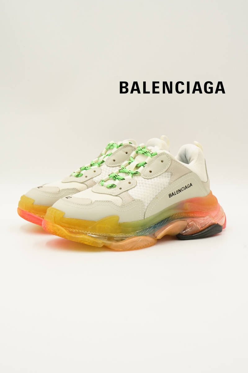 BALENCIAGA TRIPLE S CLEAR SOLE バレンシアガ クリア ソール トリプル S スニーカー size42 541624 0511432_画像1