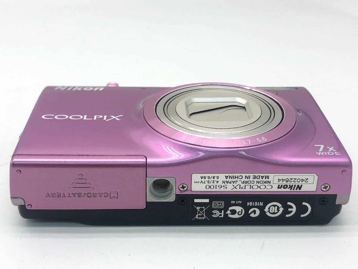 Nikon COOLPIX S6100 / NIKKOR 7X WIDE OPTICAL ZOOM ED VR 5.0-35.0mm 1:3.7-5.6 デジタルカメラ 通電確認済み ジャンク 中古【UW040653】の画像5