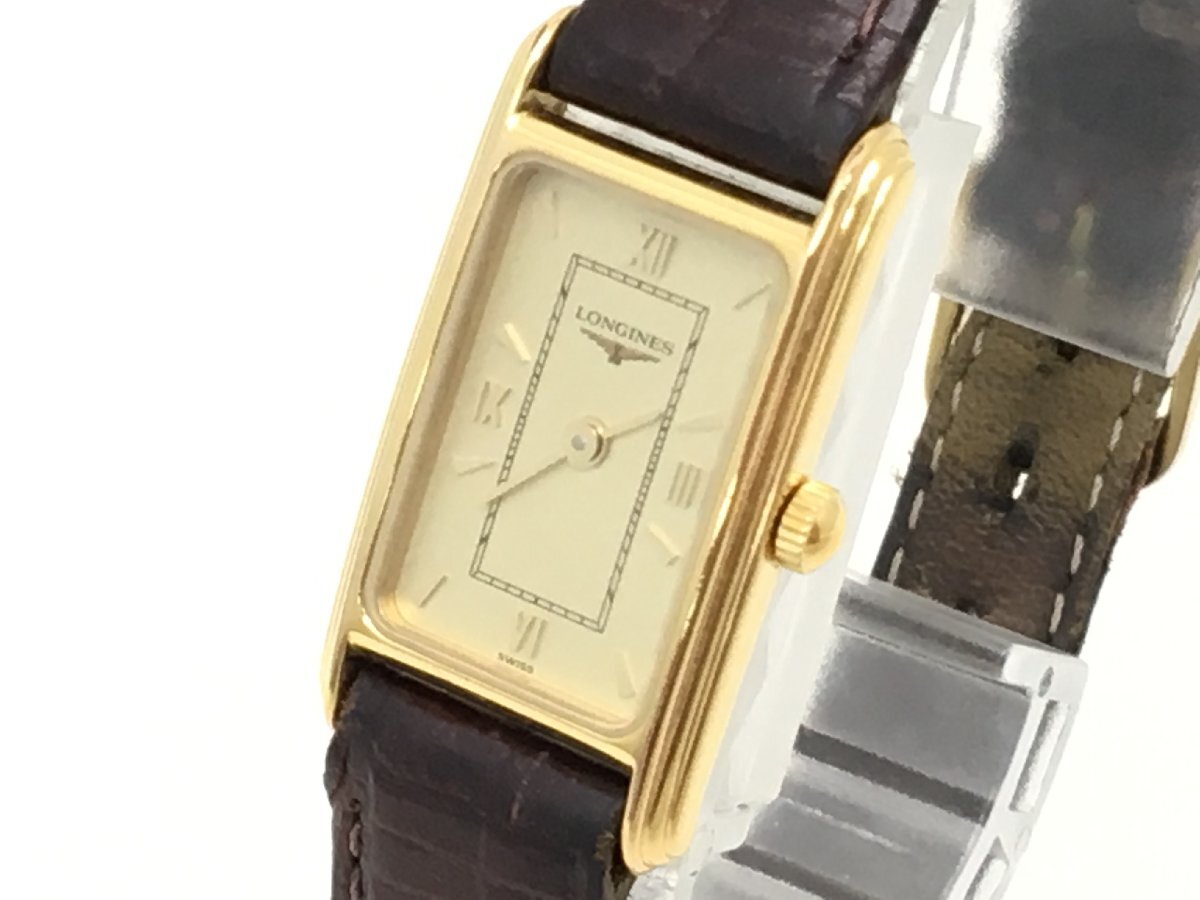  Longines Grand Classic L4.189.2 кварц наручные часы женский Gold циферблат работа товар батарейка заменена б/у [UW050235]