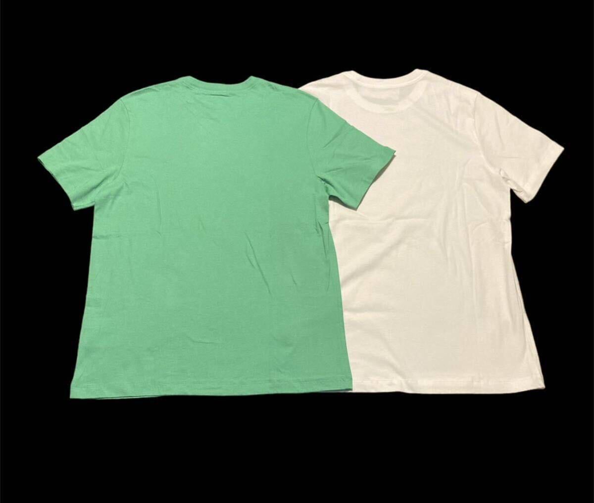 新品 正規品【NIKE/ナイキ】ナイキ NSW スウッシュ ロゴ Tシャツ ２枚セット◆XL◆白 緑◆半袖Tシャツ◆ホワイト グリーン_画像4