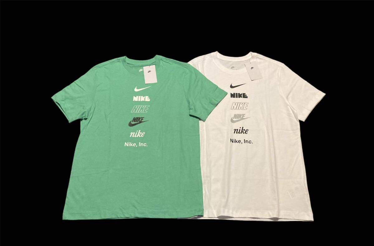 新品 正規品【NIKE/ナイキ】ナイキ NSW スウッシュ ロゴ Tシャツ ２枚セット◆XL◆白 緑◆半袖Tシャツ◆ホワイト グリーン_画像3