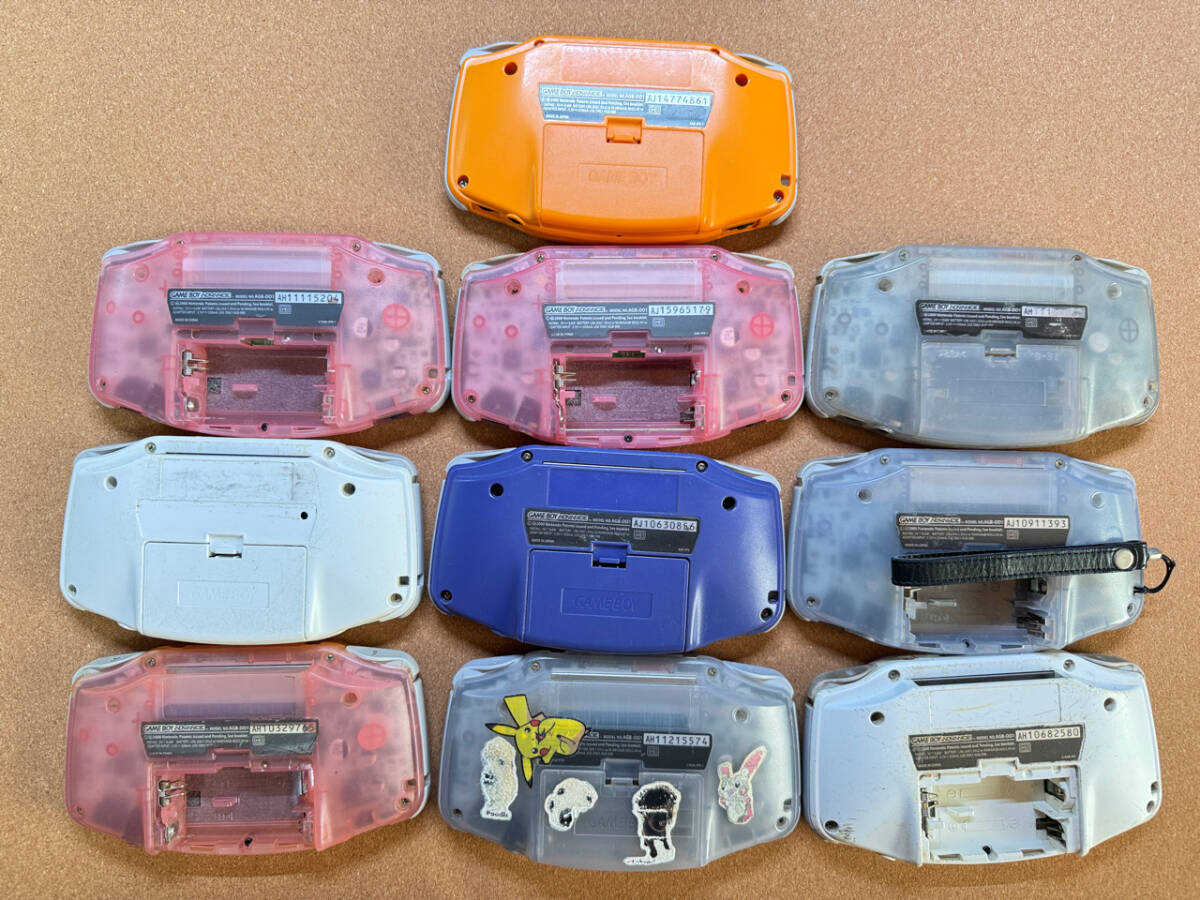 GBA◆ゲームボーイアドバンス 本体 10点セット 通電・起動OK ジャンク品 / まとめ売り_画像2