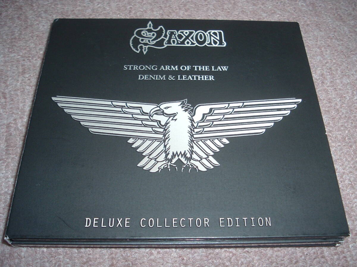 【UKハード】サクソン Saxon / Strong Arm Of The Law & Denim And Leather 絶頂期の80年3rdと81年4thの2CD！2枚組！_画像1