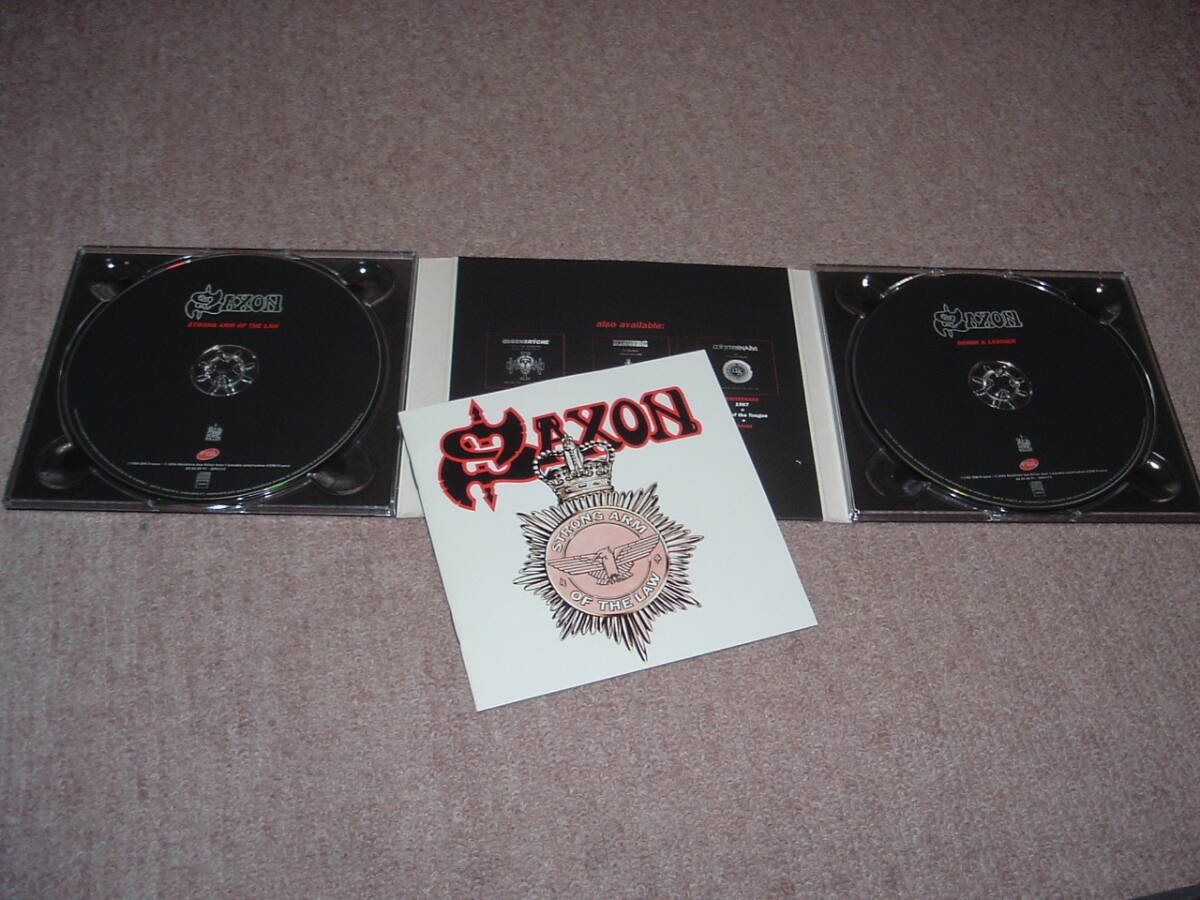 【UKハード】サクソン Saxon / Strong Arm Of The Law & Denim And Leather 絶頂期の80年3rdと81年4thの2CD！2枚組！_画像3