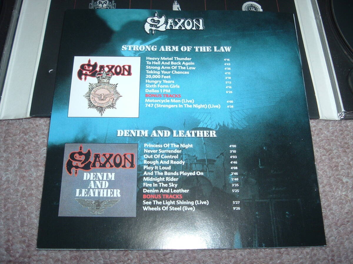 【UKハード】サクソン Saxon / Strong Arm Of The Law & Denim And Leather 絶頂期の80年3rdと81年4thの2CD！2枚組！_画像4