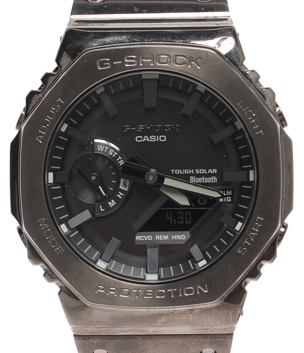 カシオ 腕時計 フルメタル Bluetooth搭載 GM-B2100 G-SHOCK ソーラー ブラック メンズ CASIOの画像1