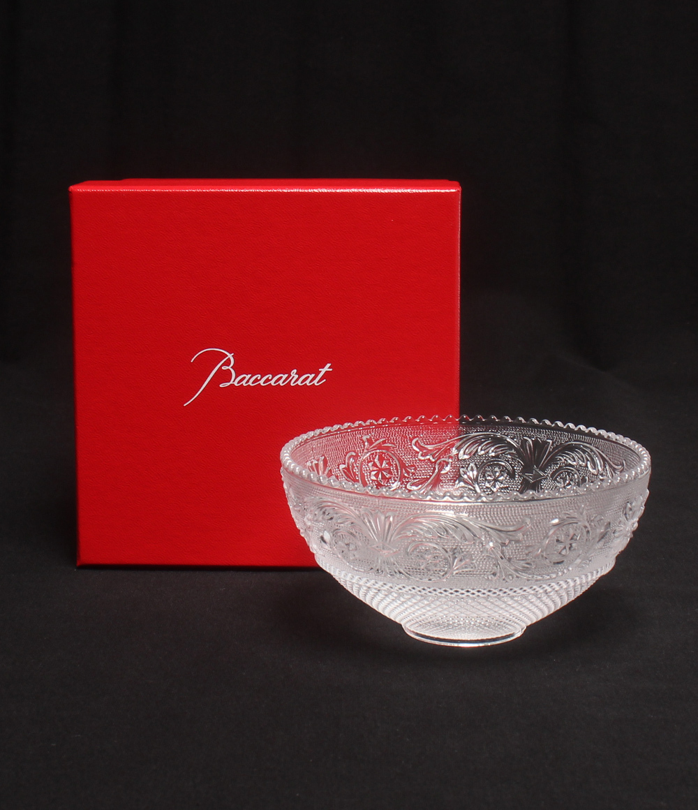 美品 バカラ ボウル 皿 12cm アラベスク Baccarat_画像1