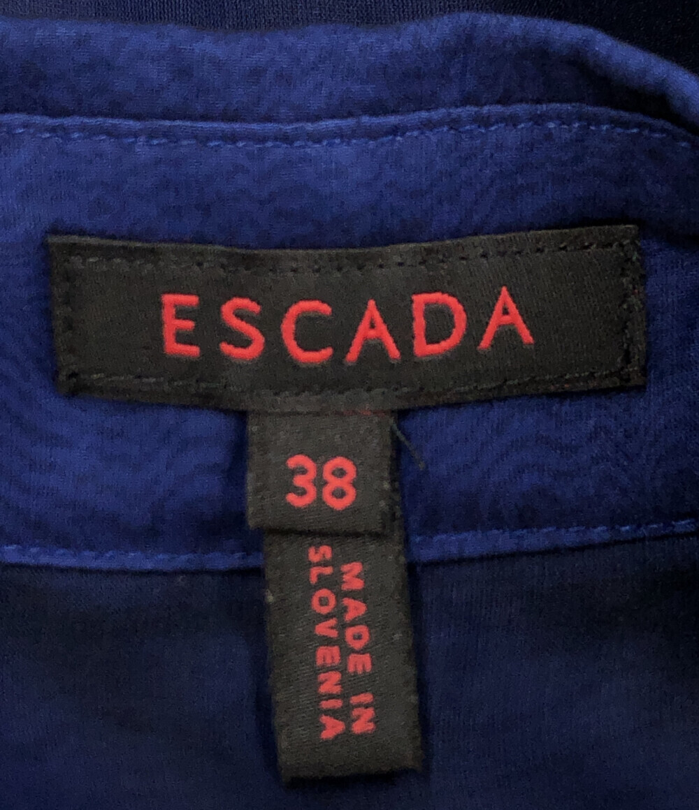 美品 エスカーダ ボウタイシアーシャツ シルク100％ レディース 38 M ESCADA_画像3