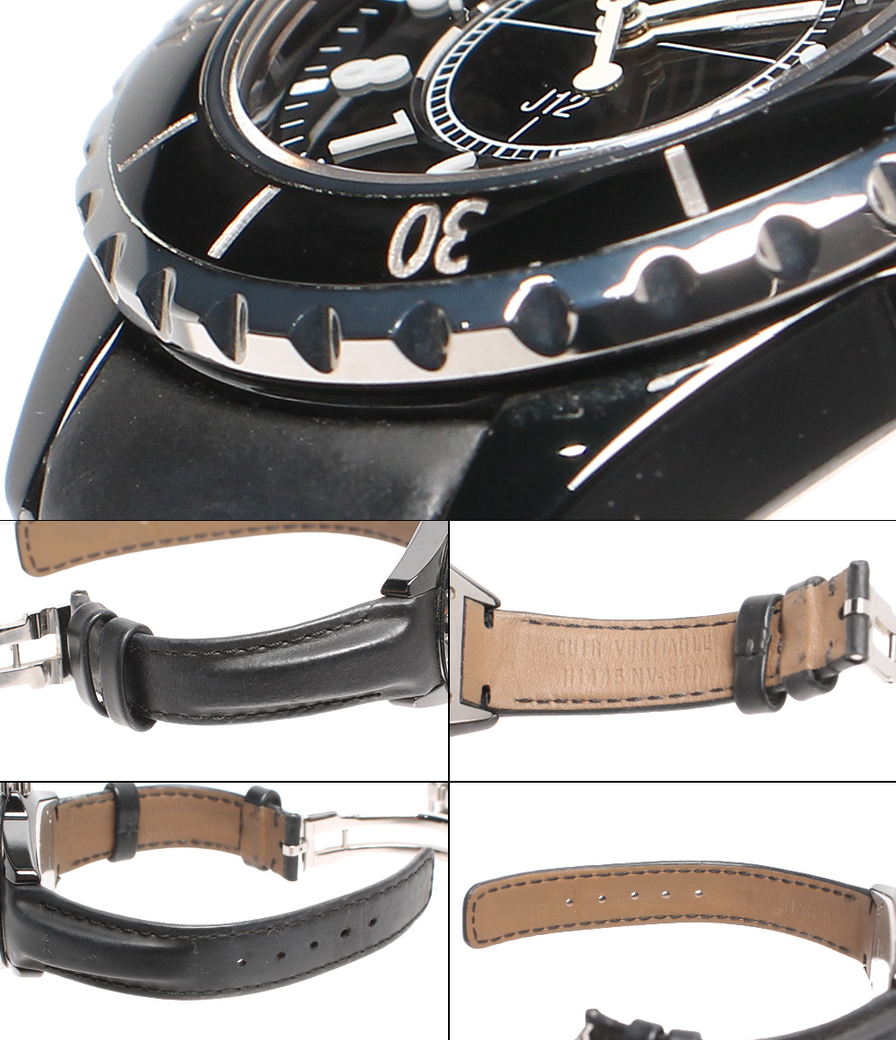 シャネル 腕時計 セラミック デイト J12 H0680 クオーツ ブラック レディース CHANEL_画像7