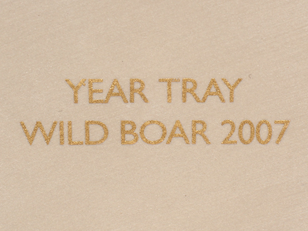  beautiful goods Wedgwood year tray decoration plate . main wild boar inosisi..12cm YEAR TRAY WILD BOAR 2007 jasper 