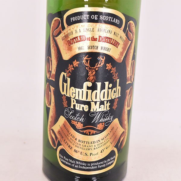 1円～★グレンフィディック ピュアモルト ※ 1000ml/1L 43% スペイサイド GLENFIDDICH E120222の画像2