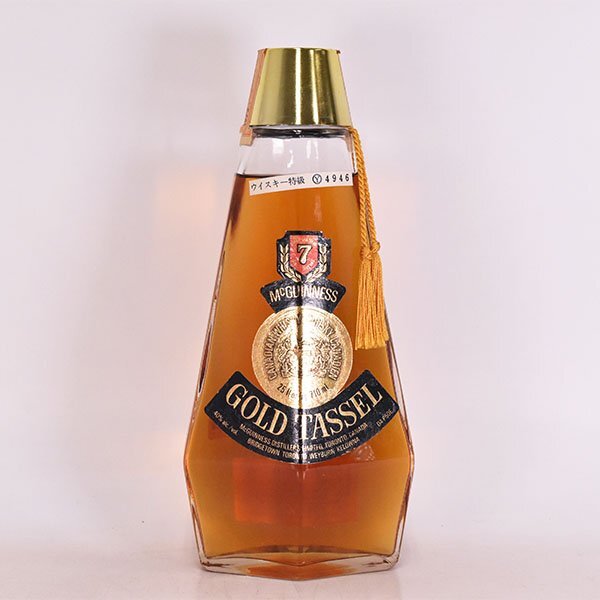 1 jpy ~* Gold tassel 7 year 1973 * Special class * 710ml 40% Mac Guinness Canadian whisky GOLD TASSEL E120051