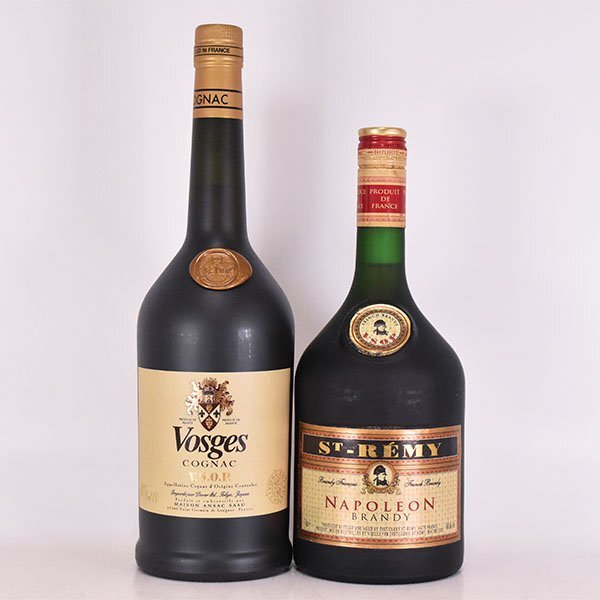 1円～★2本セット★ヴォージュ VSOP /セント レミー VSOP ナポレオン 1000ml/1L 40% コニャック等 E19S023_画像1