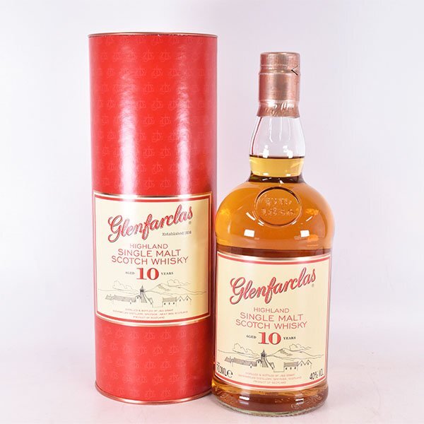 ★グレンファークラス 10年 ＊箱付 ※ 700ml 40% スペイサイド GLENFARCLAS C310201_画像1