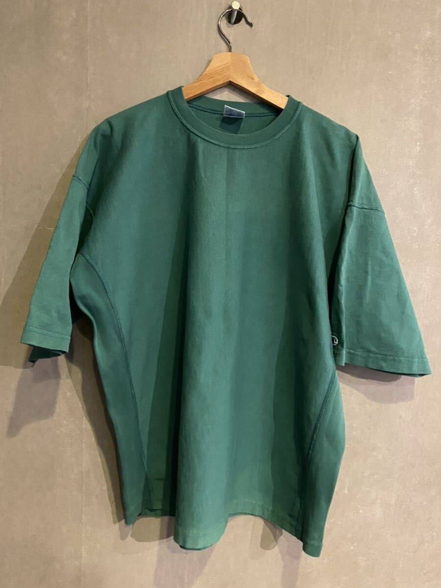 MONKEY TIME◆×champion/REVERSE WEAVE/C8-M368/Tシャツ/M/コットン/グリーン/オーバーサイズ_画像4