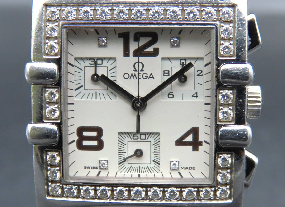 1 jpy operation goods * regular goods OMEGA Omega Constellation k Ad ro4P diamond diamond bezel original breath Vintage men's wristwatch TTKLG5769