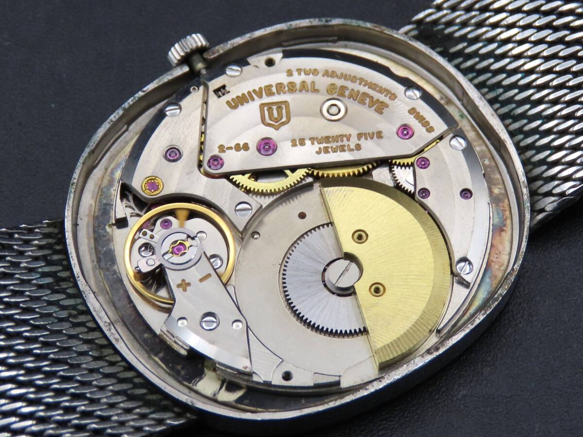 1 иен ~! работа товар * стандартный товар универсальный june-b белый Shadow самозаводящиеся часы Cal.2-66 оригинальный breath Vintage мужские наручные часы SSCLG77