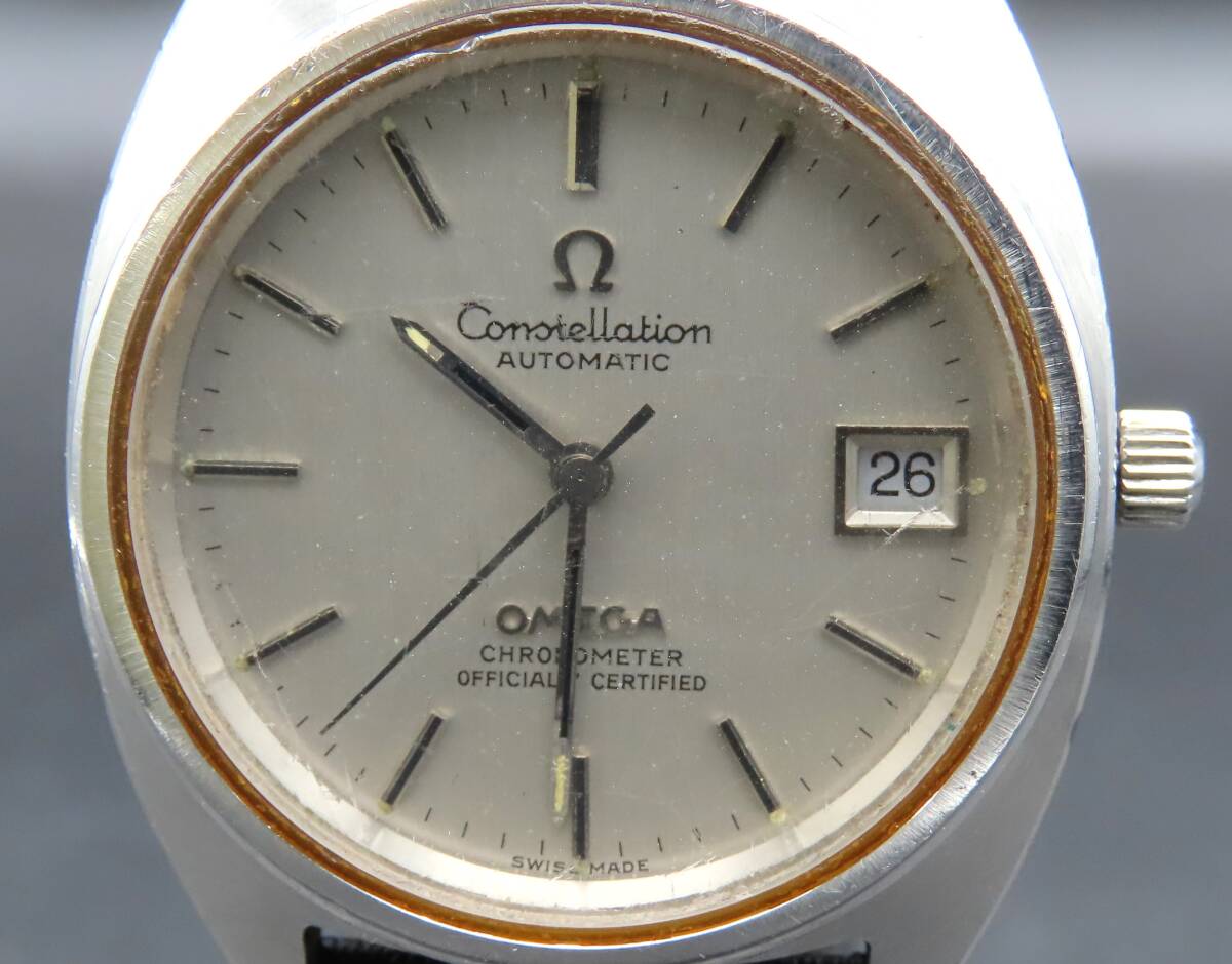 1円～! ジャンク品★正規品 OMEGA オメガ 168.0056 コンステレーション 自動巻き Cal.1011 クロノメーター デイト メンズ腕時計 SSCLG68_画像2