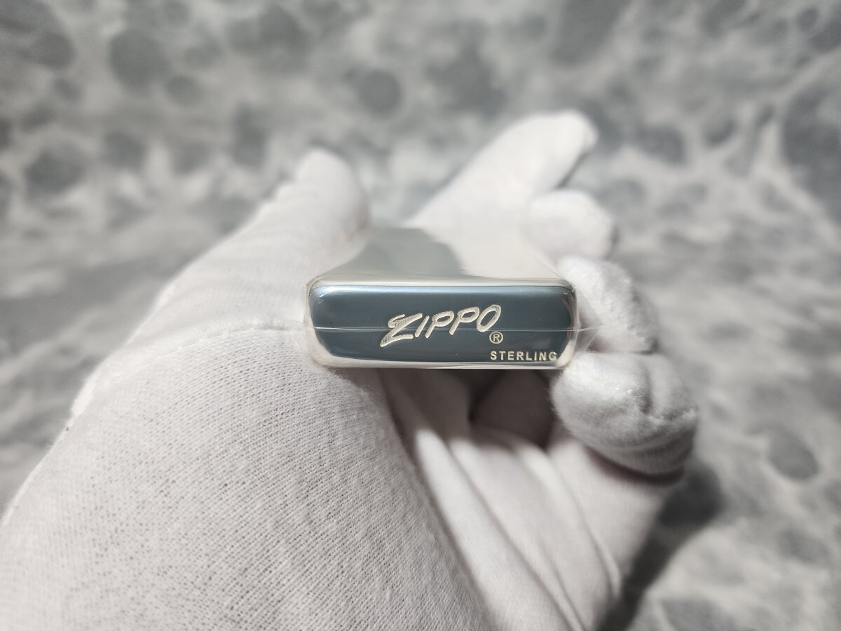 zippo 70's～80's sterling / イタリック 筆記体 / 中央 刻印 / 未使用品 / ジッポー _画像3
