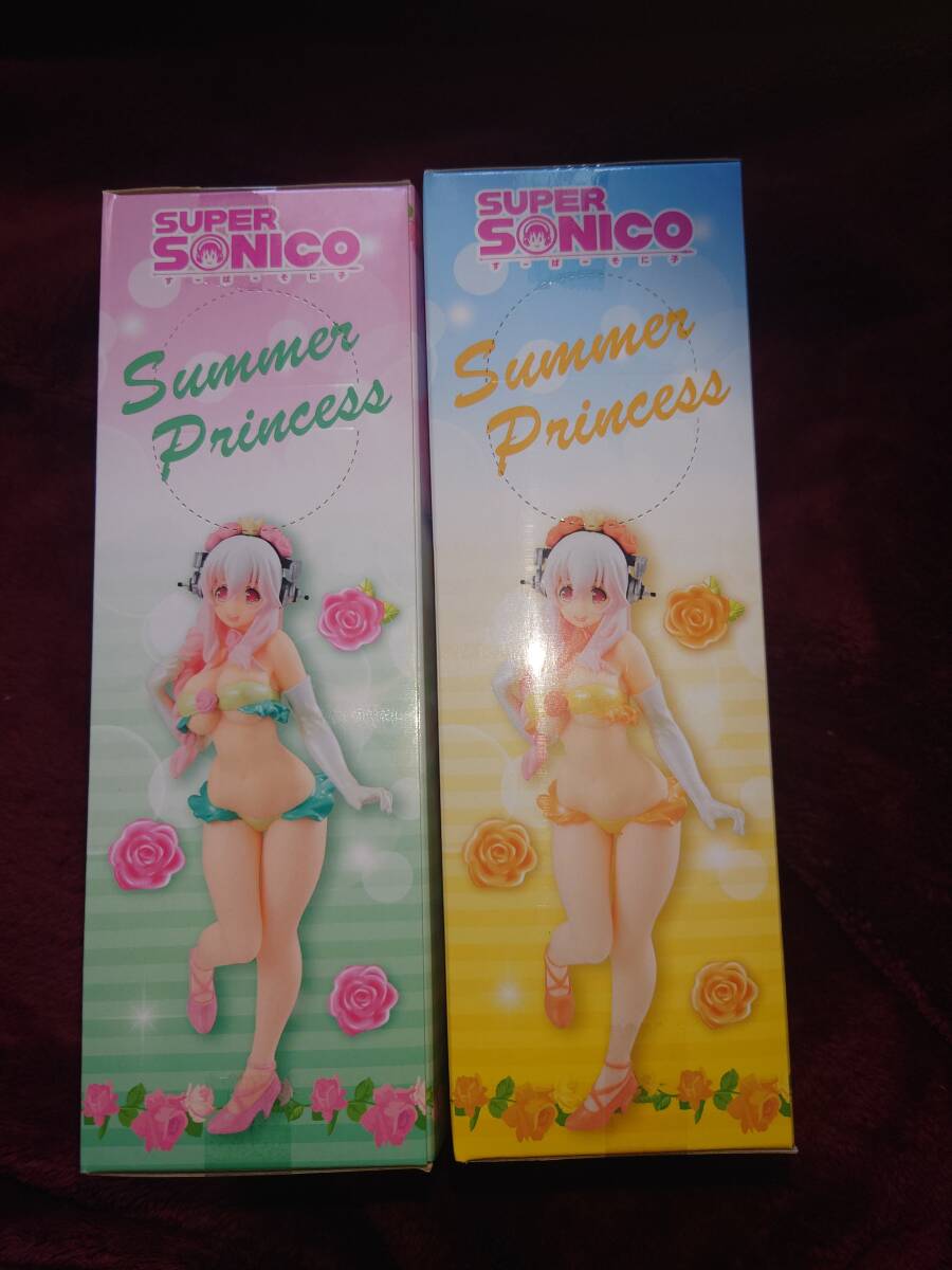  Super Sonico SummerPrincess summer Princess 2 piece set unopened f dragon prize figure ...
