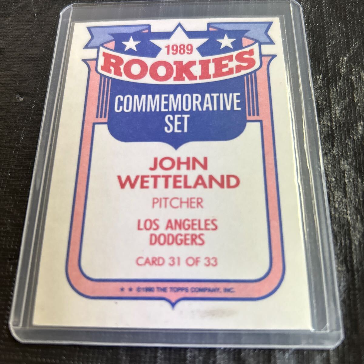 1988 Topps Commemorative Set 1989 Rookies John Wetteland LA Dodgers _画像2