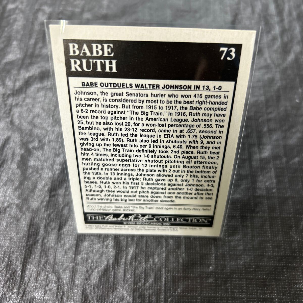1992 The Babe Ruth Collection MegaCards No.73 Career Highlights 1942_画像2