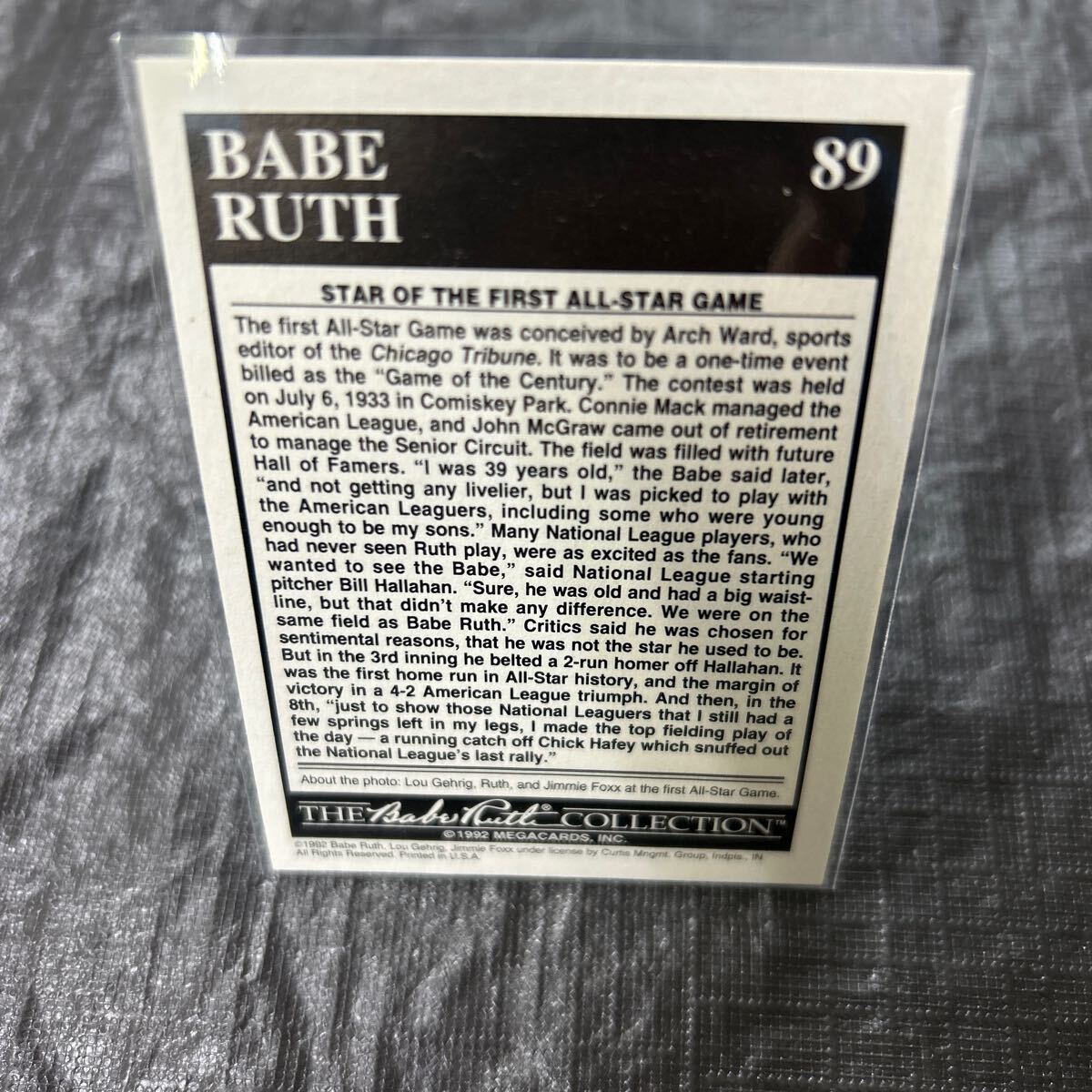 1992 The Babe Ruth Collection MegaCards No.89 Career Highlights 1933_画像2