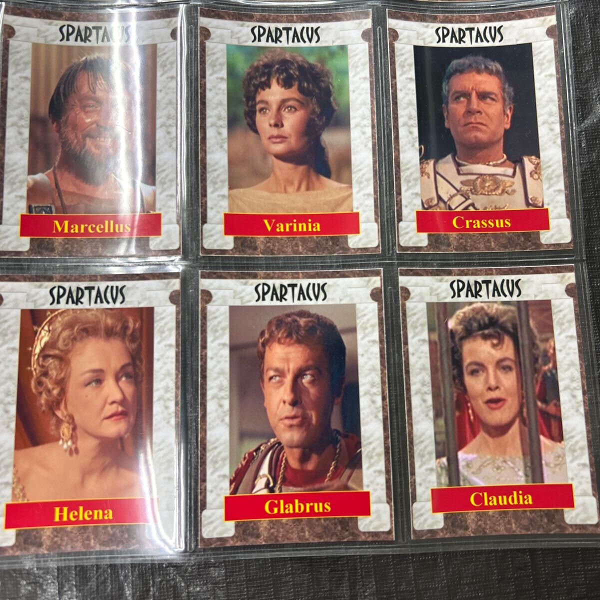  movie s Pal ta rental trading card 18 pieces set car kdag last knee car tis Lawrence oli vi e Gene Symons other Spartacus