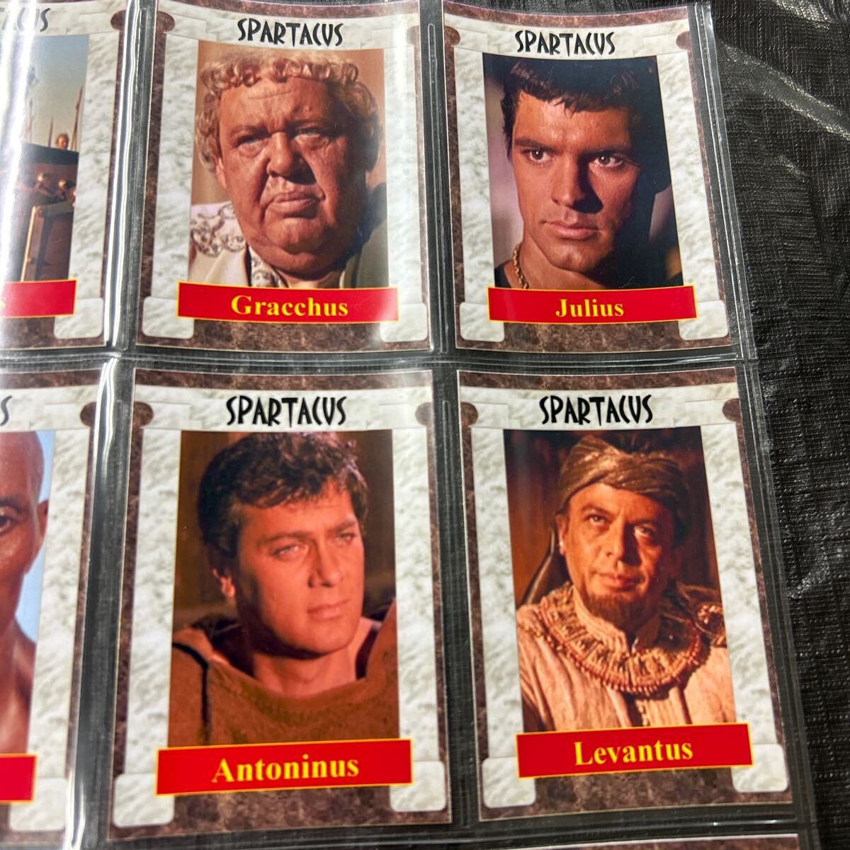  movie s Pal ta rental trading card 18 pieces set car kdag last knee car tis Lawrence oli vi e Gene Symons other Spartacus