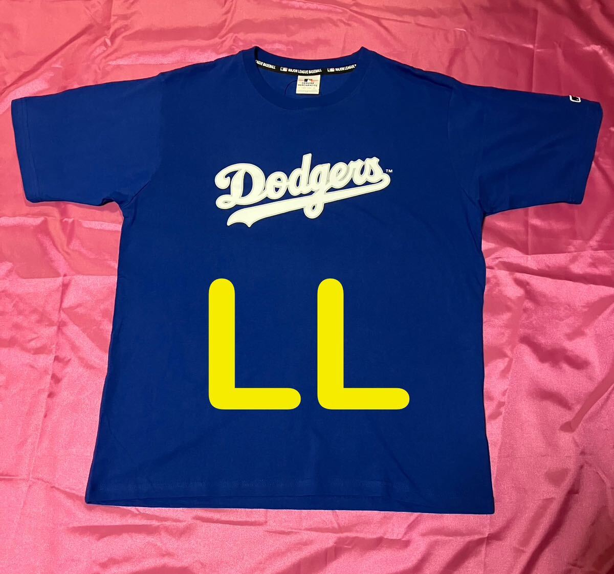 MLB ロサンゼルス ドジャース ブルー 半袖Tシャツ メンズ LLの画像1