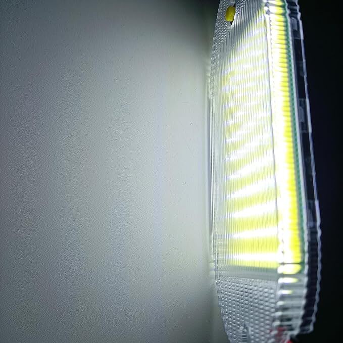 LED 車用室内灯 ルームランプ ホワイト 12V/24V兼用 ON/OFF スイッチ付き COB 55連 ネジ 両面テープ付き 長145mm 2個_画像2